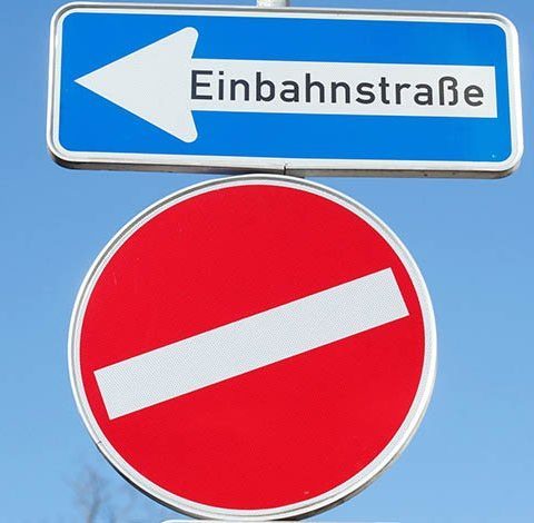 Irreführende Gestaltung der Verkehrsschilder